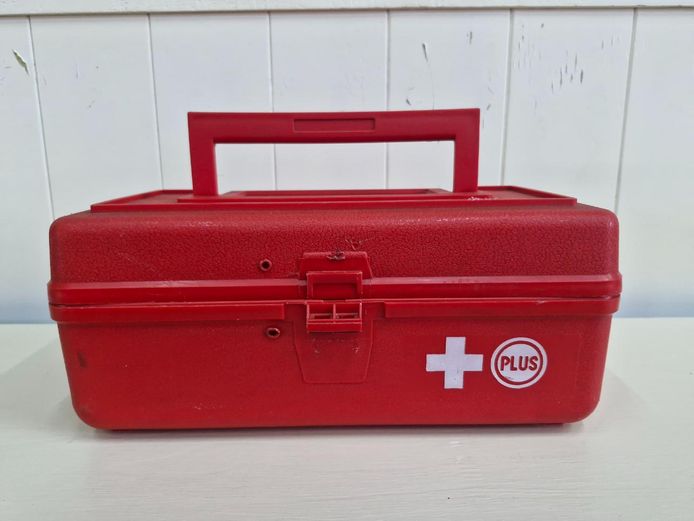 Retro Red First Aid Kit - Plastic Carry Case