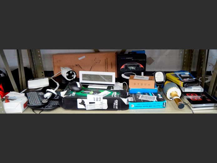 PS ONE CONTROLLER DOCKS, ASSORTED DESK CLOCKS, etc [Untested]