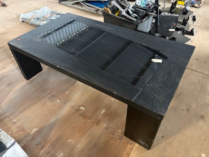 Solid Wooden Coffee Table + Glass Inlay 