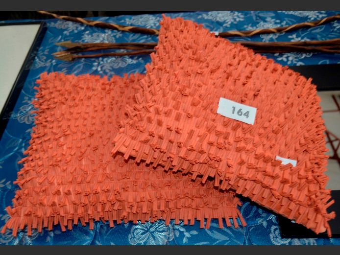 PAIR BURNT ORANGE SCATTER CUSHIONS, 40 x 40cm