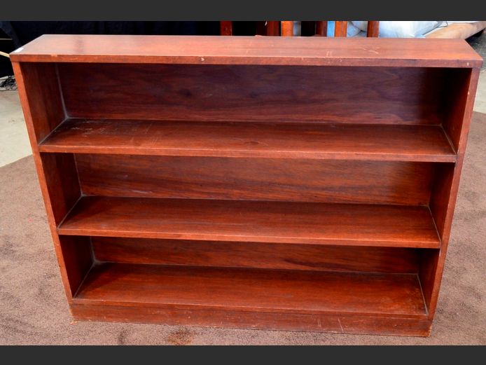 TEAK 3-TIER BOOKSHELF, 122 x 23 x 91cm