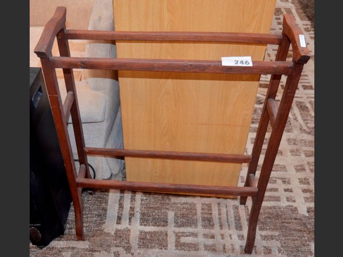 TEAK TOWEL STAND, 63 x 21 x 82cm