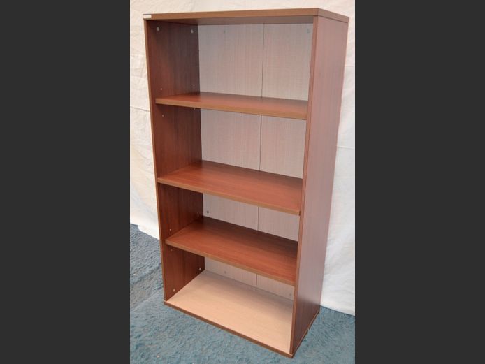 MAHOGANY FINISH 3-TIER SHELF, 80 x 40 x 154cm