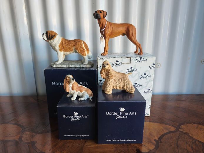 Assorted Collectible Resin Dog Figurines