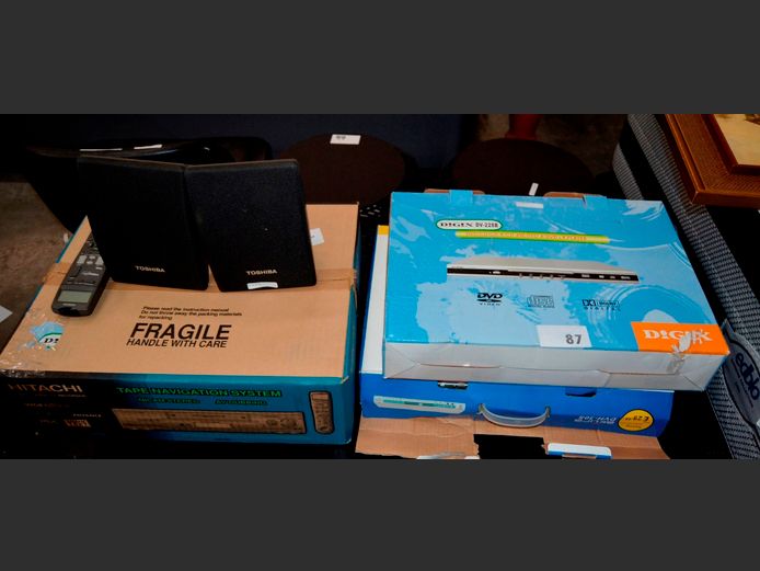 LOT: AKIRA & DIGIX DVD PLAYERS, PAIR TOSHIBA SPEAKERS, etc [Switch on]