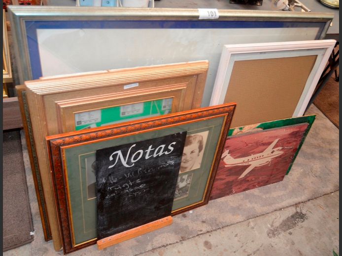PHOTOGRAPHIC PRINT OF AEROPLANES, ASSORTED FRAMES, etc
