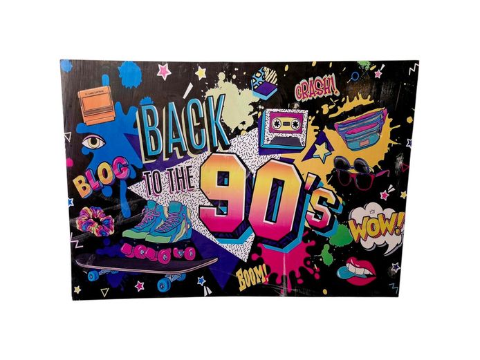 "Back to the 90's" Corex Board Backdrop Banner