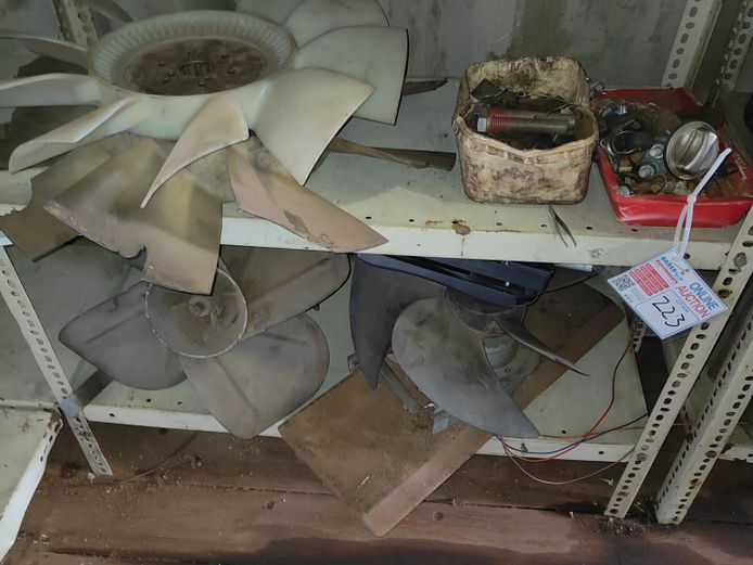 LOT RADIATOR BLOWER FANS AND PARTS