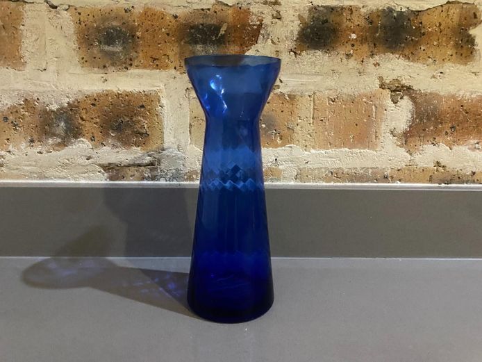 Vintage Cobalt Blue Art Glass Vase