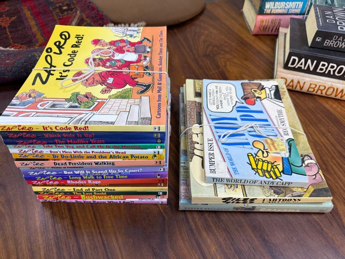 Collection of Zapiro books and other cartoon books