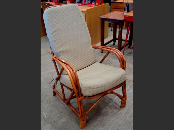 CANE CHAIR WITH CUSHIONS