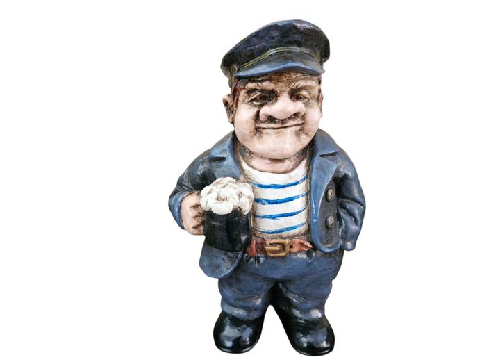 Vintage Hand Painted Caricature Wood Figure