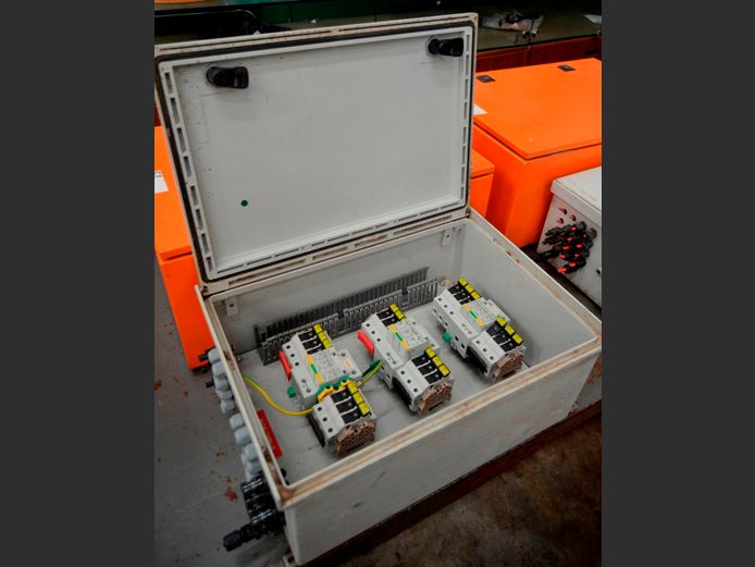 DB BOX WITH FUSE BREAKERS, 35 x 21 x 50cm