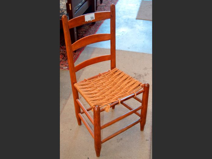 OAK CHAIR WITH ROPE SEAT