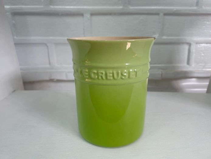 Le Creuset Green Stoneware Utensil Crock Jar