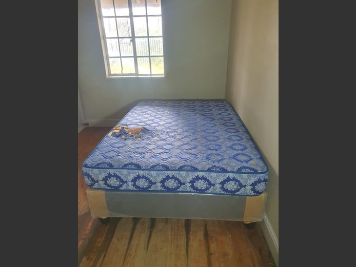 Double Bed Base & Mattress [Mattress Damaged on 1 Side]