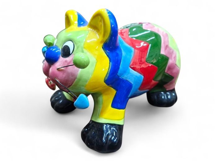 Ceramic Cat Figurine Piggy Bank