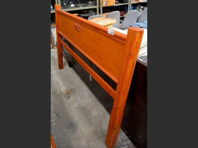 CHERRY WOOD DOUBLE HEADBOARD