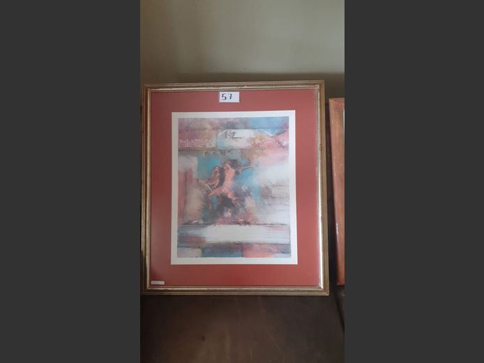 GILT FRAMED PRINT "CLASSICAL FIGURES IN MOTION"