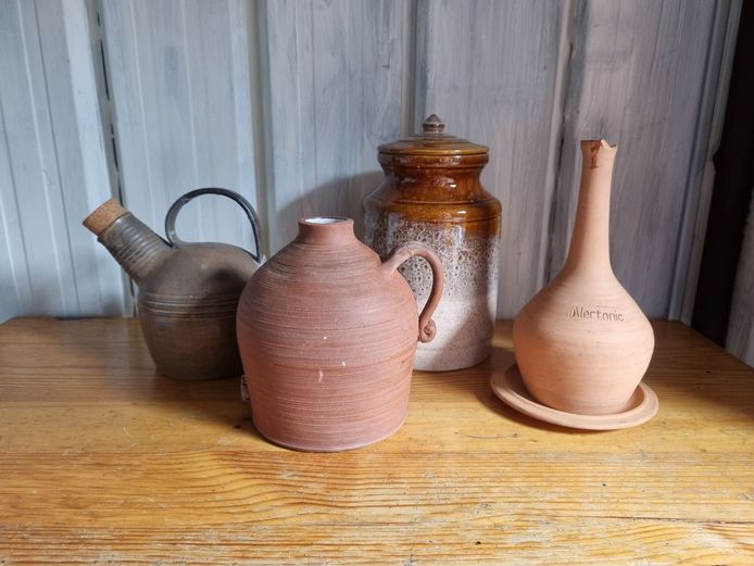 Colelction of Ceramic and Clay Jugs and Vessels 