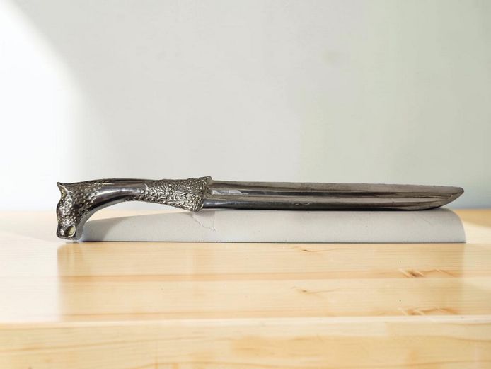 Vintage Indian-Style Cast Metal Figural Letter Opener