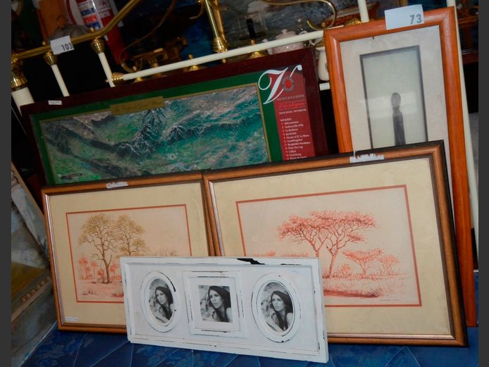 PAIR FRAMED BUSHVELD PRINTS, 38 x 25cm, BOX FRAMED AFRICAN ARTWORK, PHOTO FRAME, etc