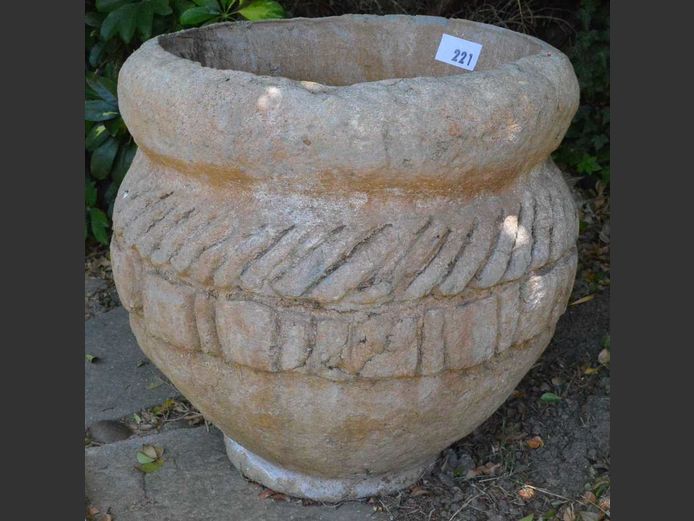 LARGE CONCRETE PLANTER, 56cm Diameter x 57cm High