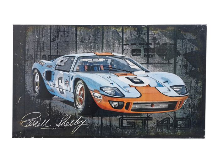 Ford GT40 Gulf Racing Metal Tin Wall Sign