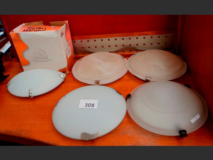 LOT: FROSTED GLASS CEILING LIGHTS