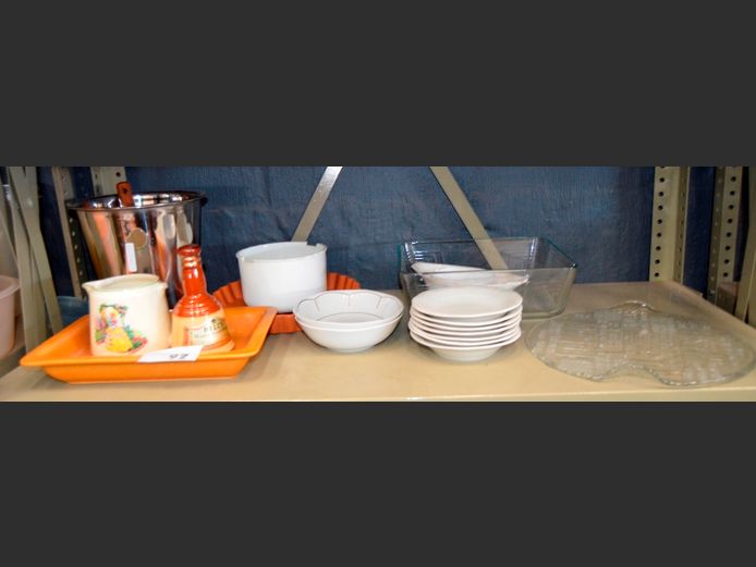 CHEESE PLATE, BOWLS, ICE BUCKET, etc