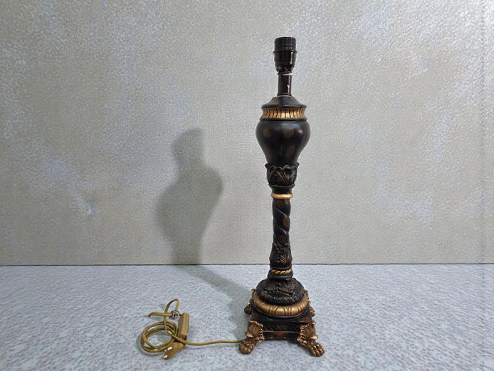 Ornate Resin Black and Gold Table Lamp Base