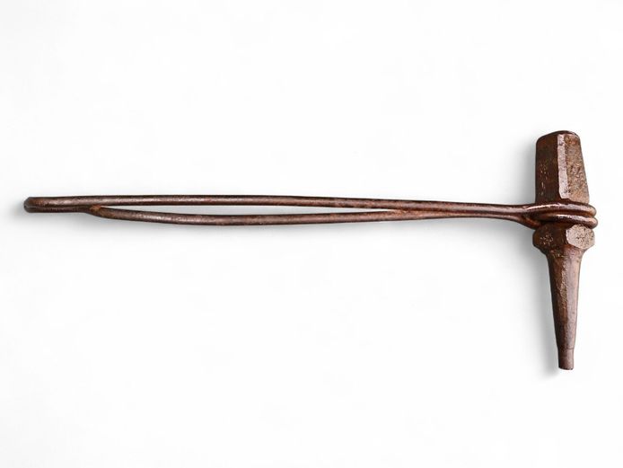 Antique Blacksmith Hand Forged Iron Tool