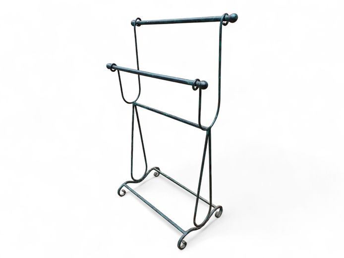 Free-Standing Wrought Iron Towel Stand