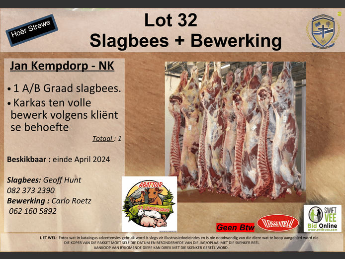 Slagbees + Bewerking