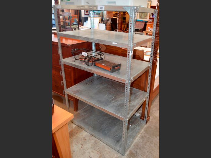 GALVANISED 4-TIER SHELF, 93 x 61 x 153cm
