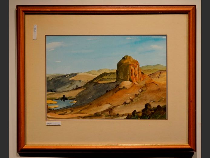 FRAMED WATERCOLOUR "LANDSCAPE", 37.5 x 26.5cm