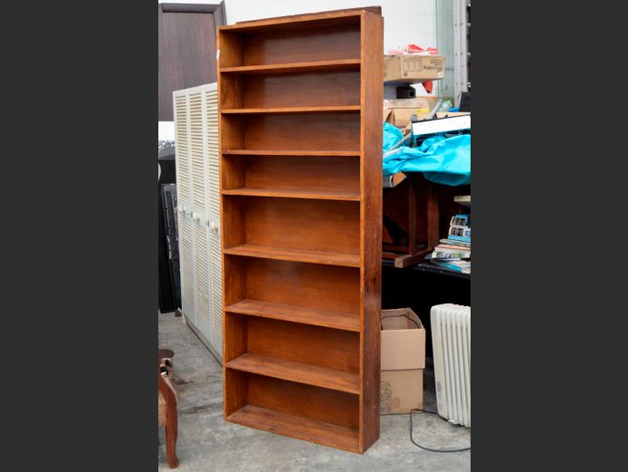 OAK 8-TIER SHELF, 80 x 20 x 205cm