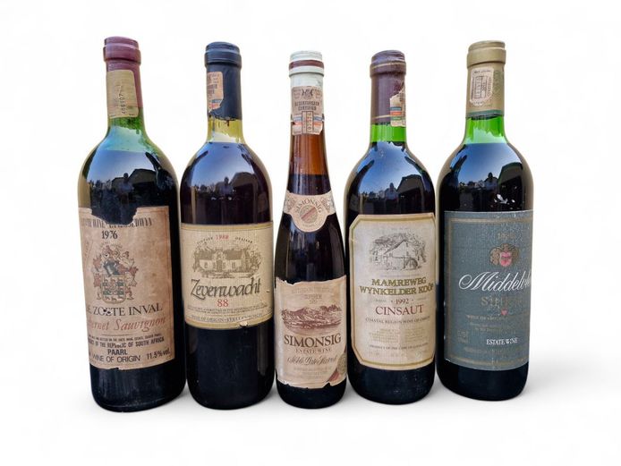 Collection of Vintage South Africa Wines 1970's-1980's (Sealed)