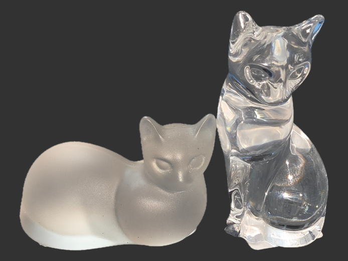 2 X 1 X LENNOX VINTAGE 1993 CRYSTAL CAT & 1 X LENNOX VINTAGE 1993 CRYSTAL CAT