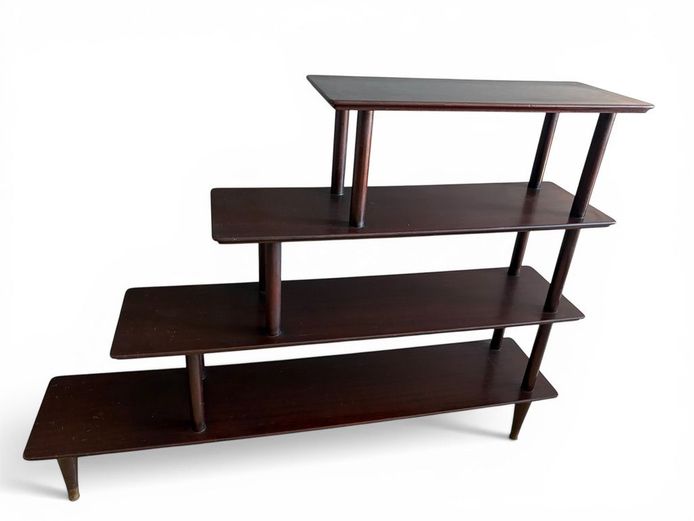 Mid-Century Modern Stepped Room Divider / Shelf Unit