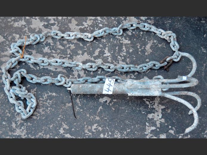 GALVANISED BOAT ANCHOR WITH CHAIN