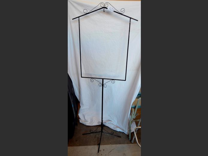 BLACK METAL BIRD CAGE STAND, 72cm Wide x 179cm High