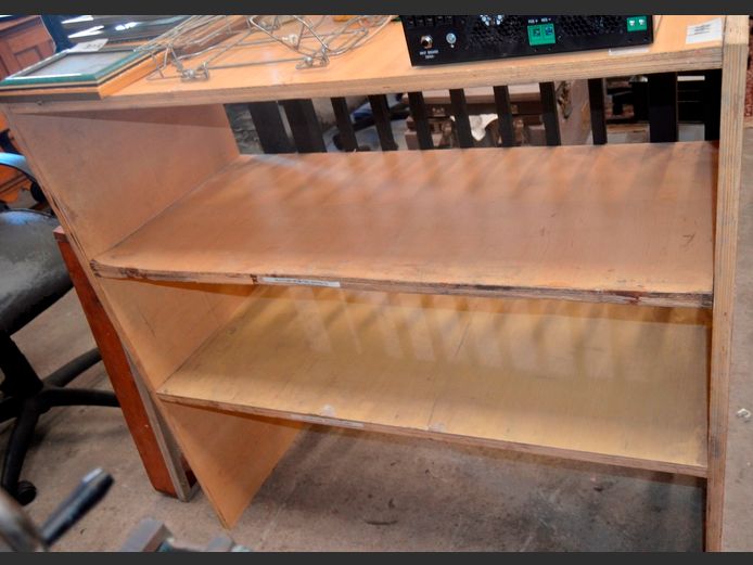 PLYWOOD 2-TIER SHELF, 117 x 50 x 112cm