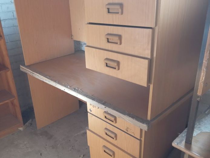 Wooden office desk scrap
