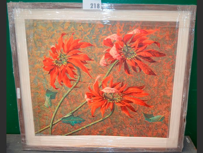 FRAMED TRETCHIKOFF PRINT "WINDY DAY", 60 x 51cm