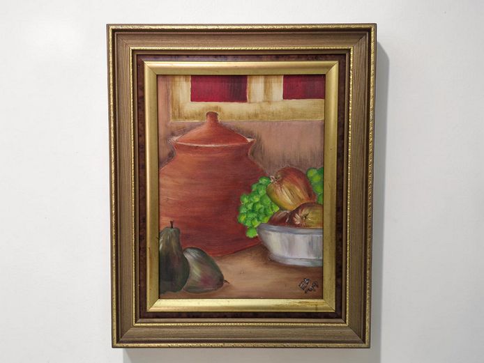 Original Still Life Oil Painting Framed | Signed & Dated