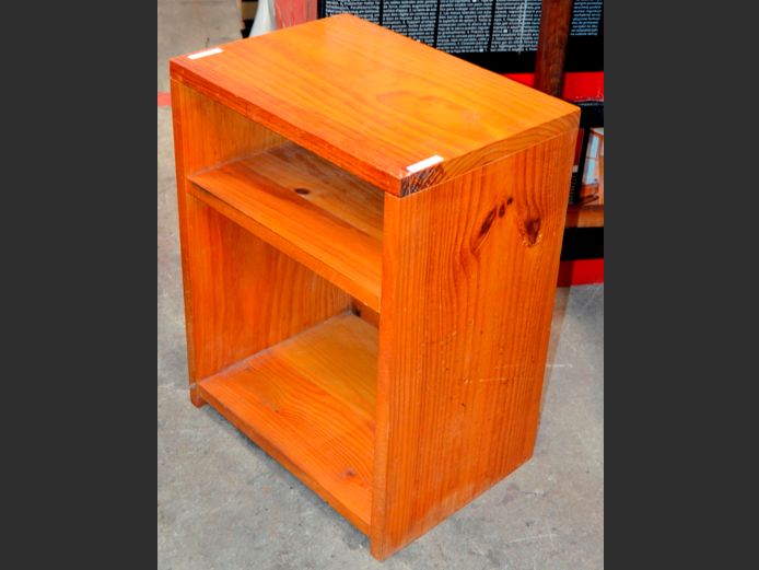 PINE 2-TIER BEDSIDE PEDESTAL, 40 x 29 x 53cm