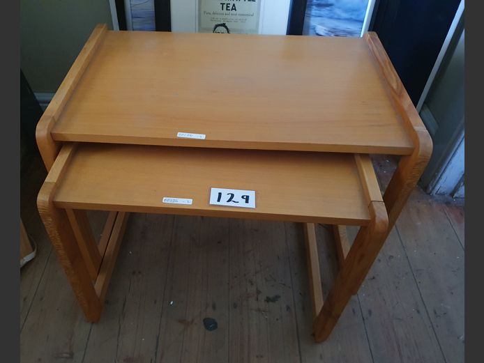 BEECH FOIL NEST OF 2 TABLES