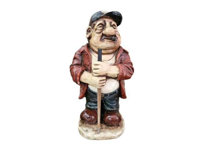 Vintage Hand Painted Caricature Wood Figure
