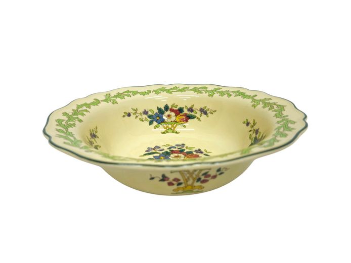 Elegant Vintage Royal Doulton Floral Basket Earthenware Bowl (D5165)